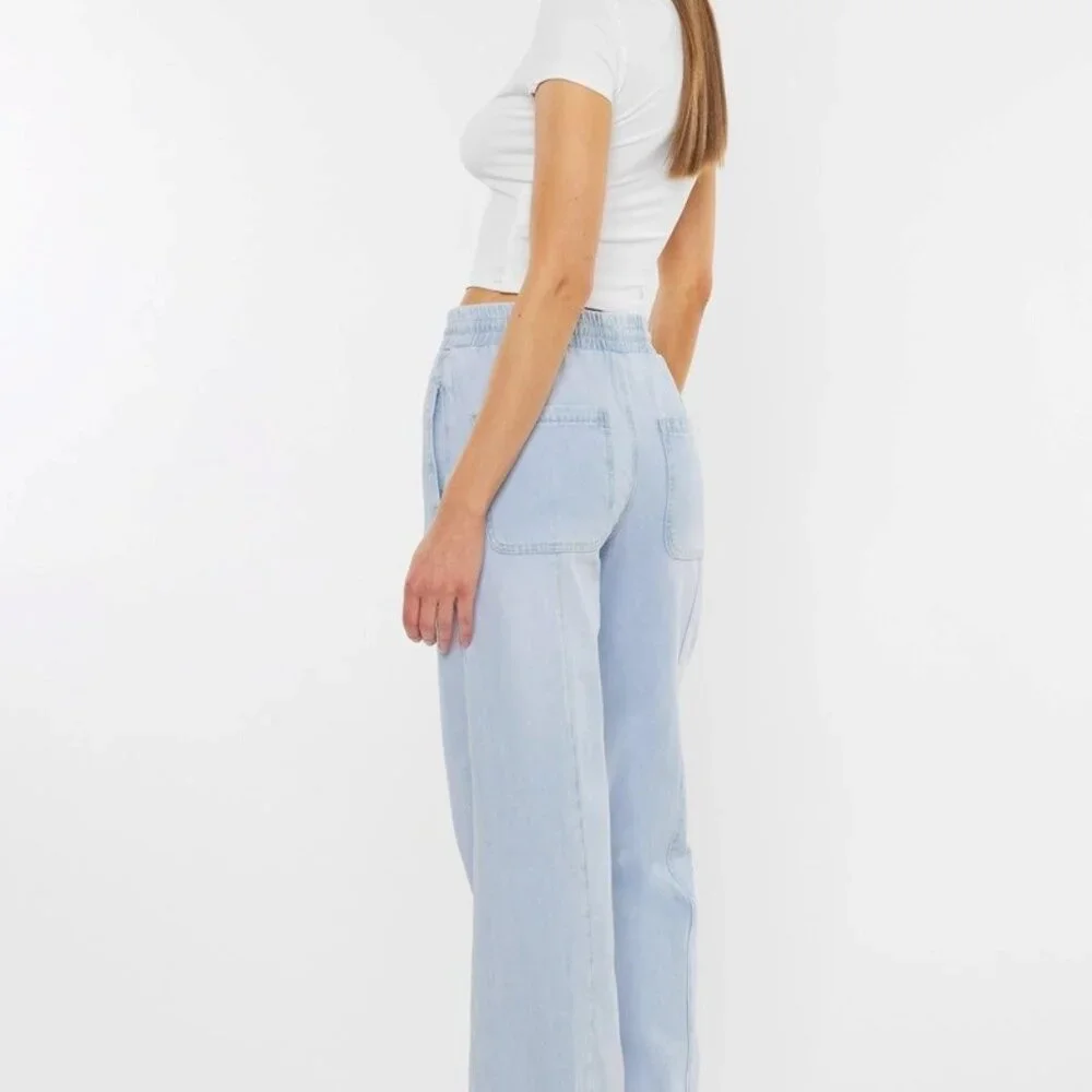Julia KanCan High Rise Elastic Band Flare Jeans | Women's Pants | Fall Fashion - Picture 8 of 14